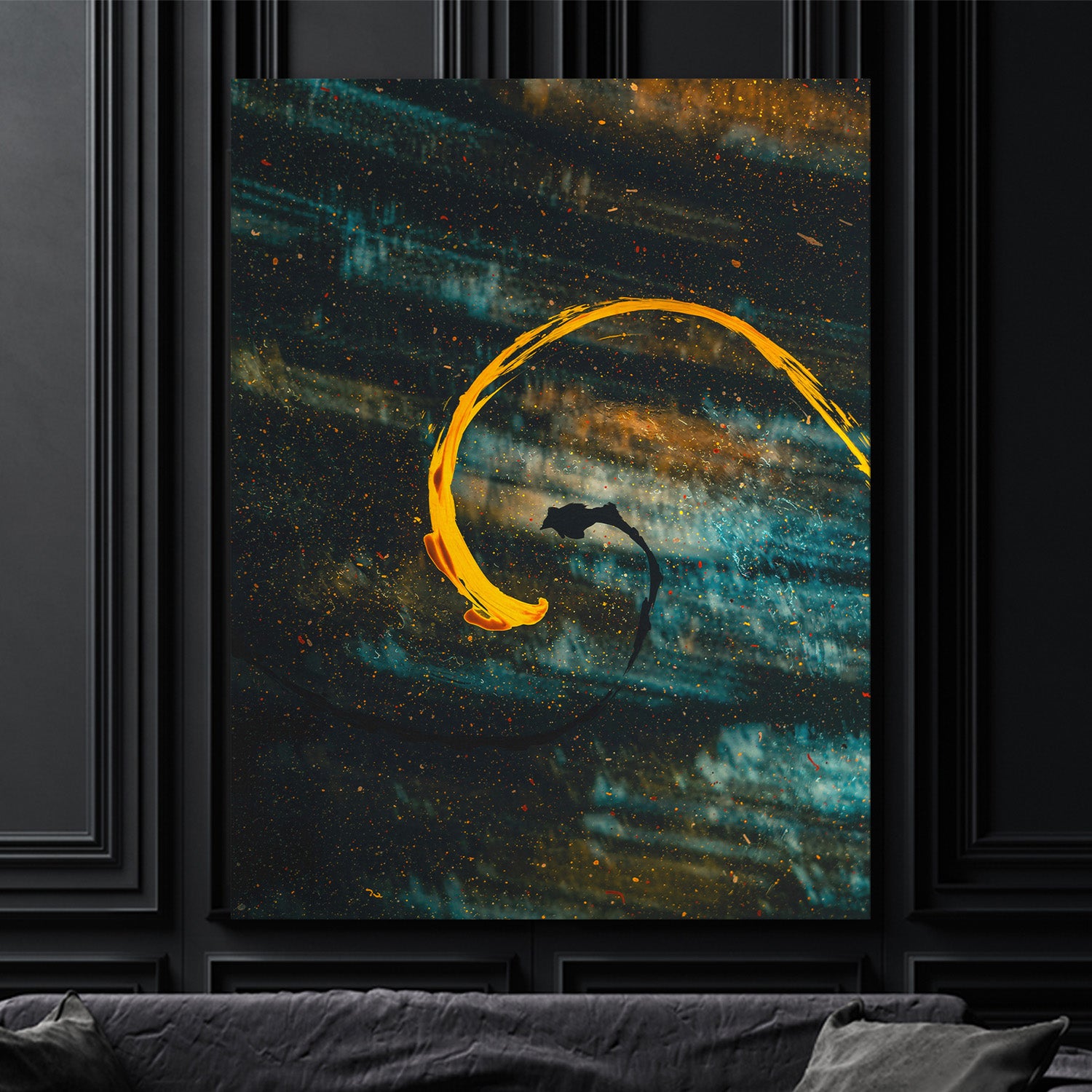 Abstract Into the Dark- Canvas Art
