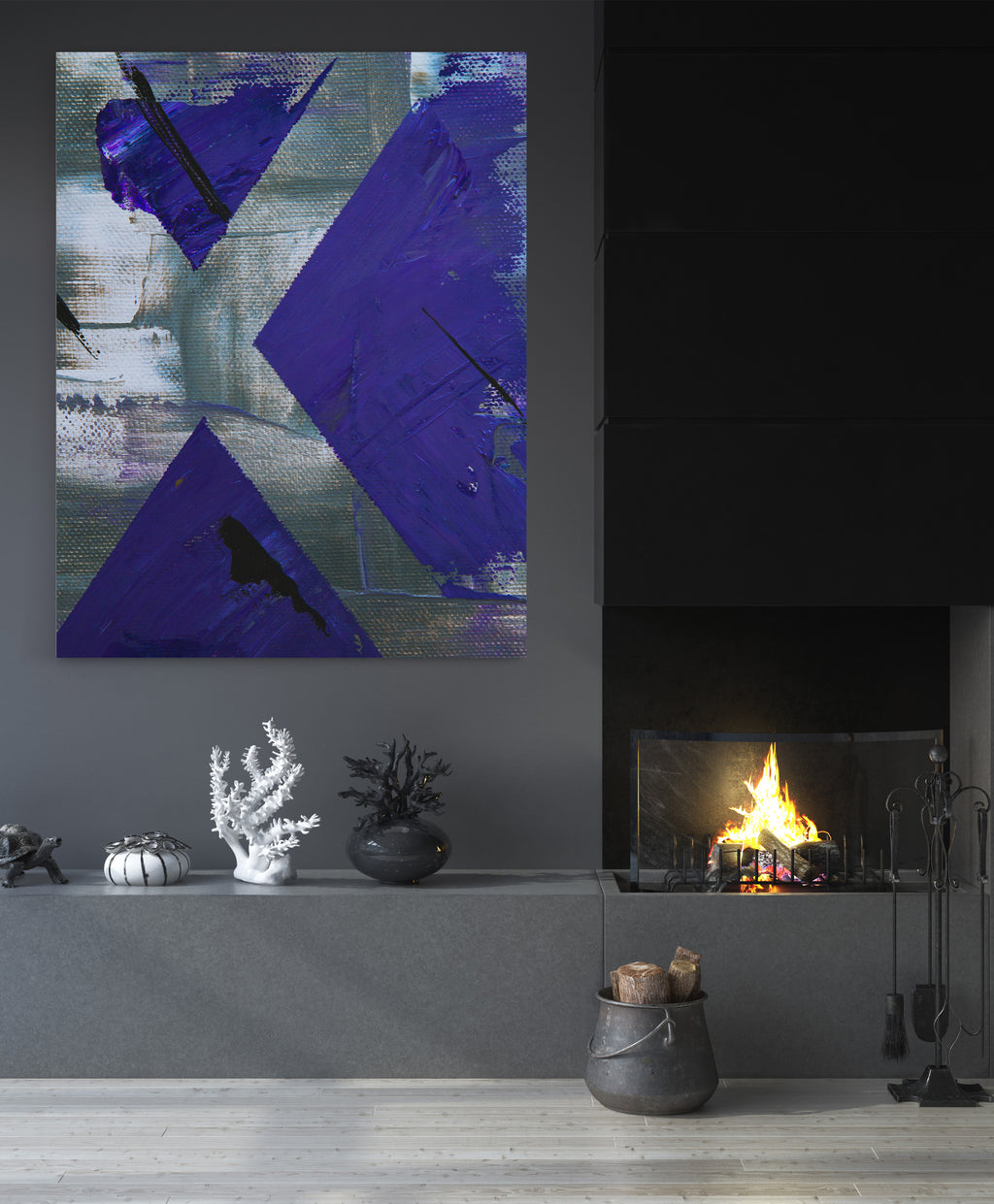 Blue Abstract- Canvas Art
