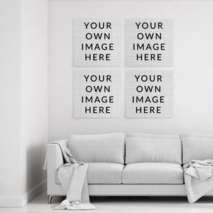 Your own images - Custom Canvas Art (4 square canvases)