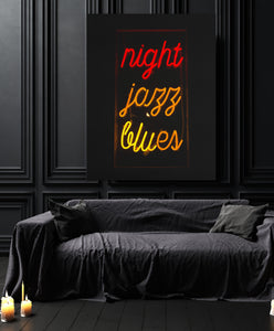 Night, jazz and blues - Canvas Art