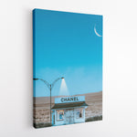 Chanel and the moon - Canvas Art