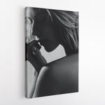 Girl in black and white - Canvas Art