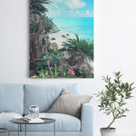 Palms and the ocean  - Canvas Art