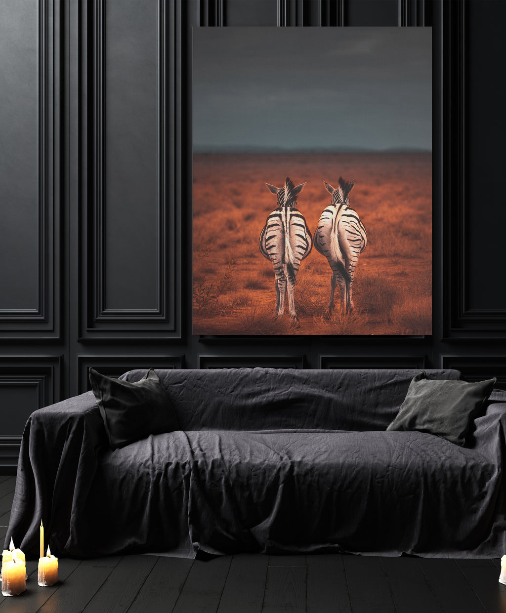 Zebra pair  - Canvas Art
