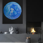 Planet in blue - Canvas Art