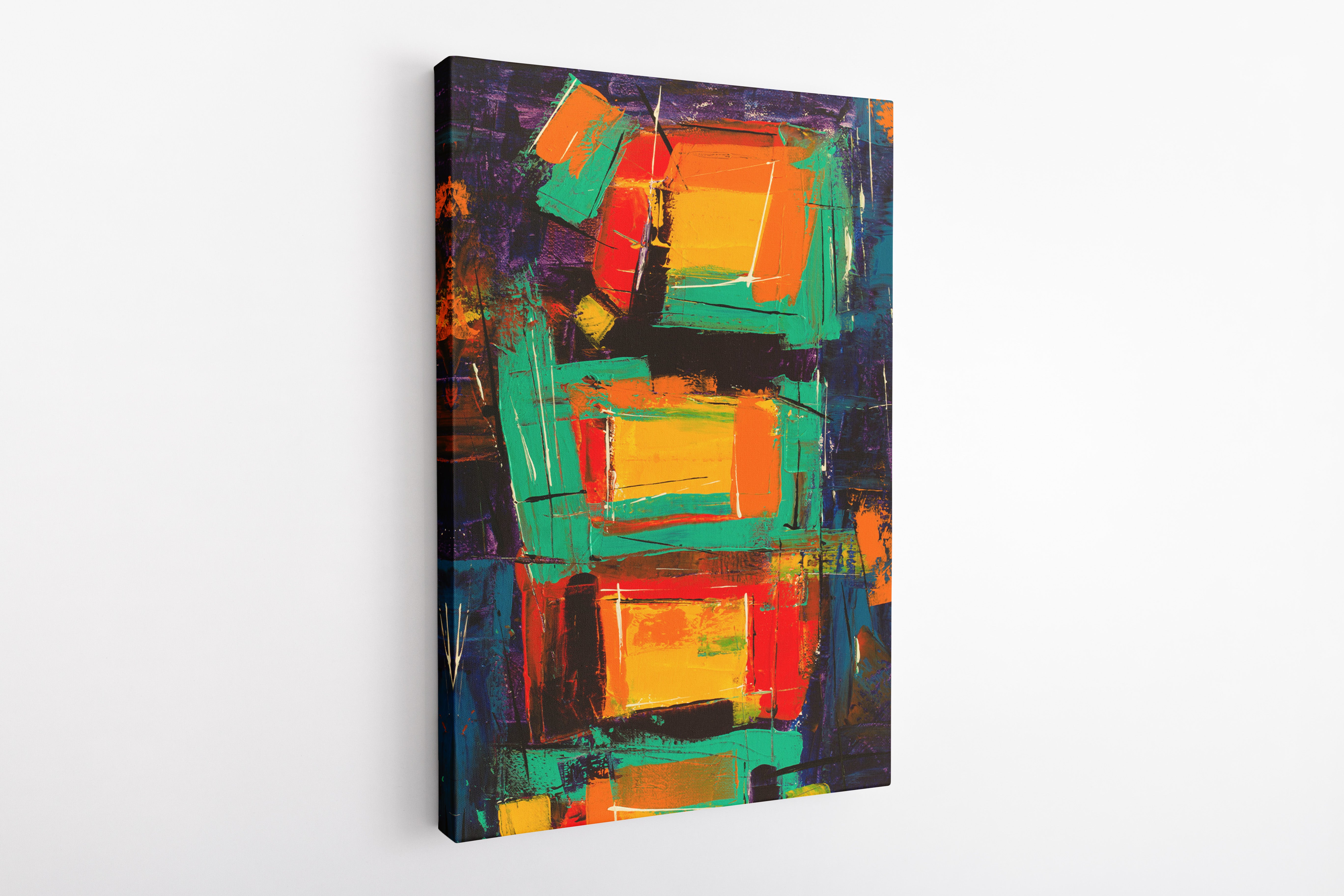 Colourful squares - Canvas Art